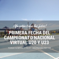 1ra Fecha del Campeonato Nacional Virtual U20 y U23